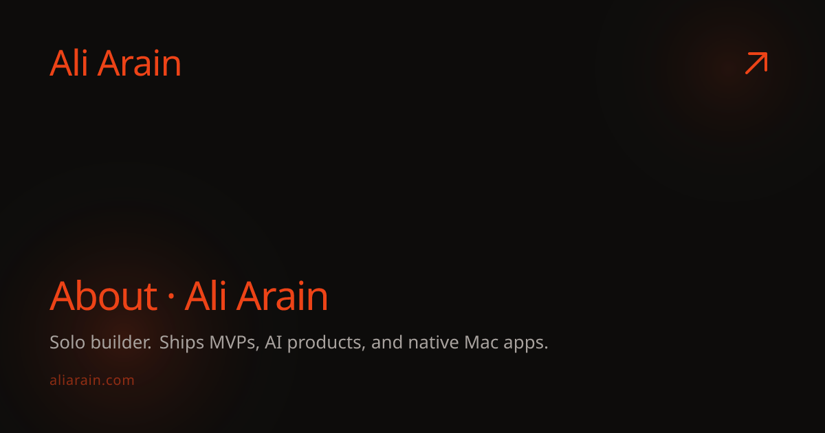 About · Ali Arain